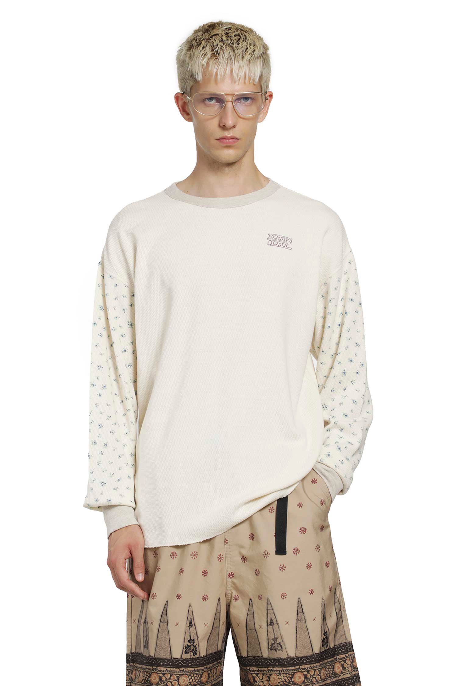 Waffle Jersey Calico Long Sleeve T-Shirt