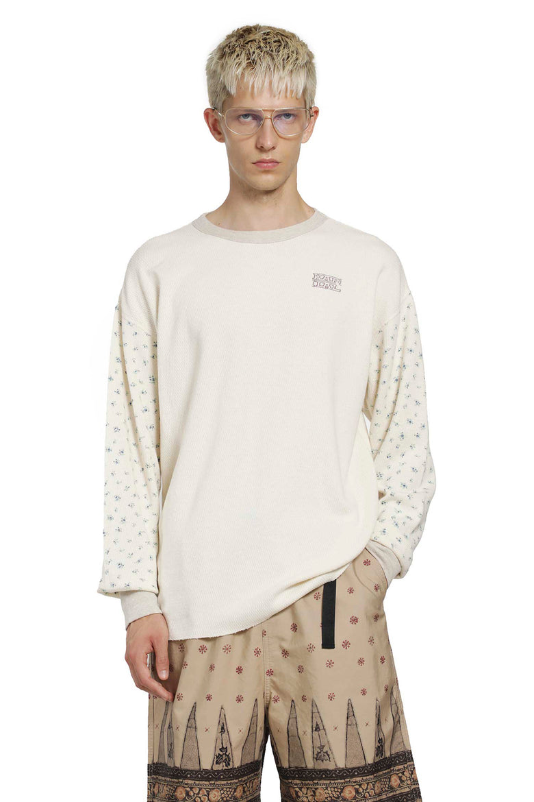 KAPITAL Waffle Jersey Calico Long Sleeve T-Shirt man