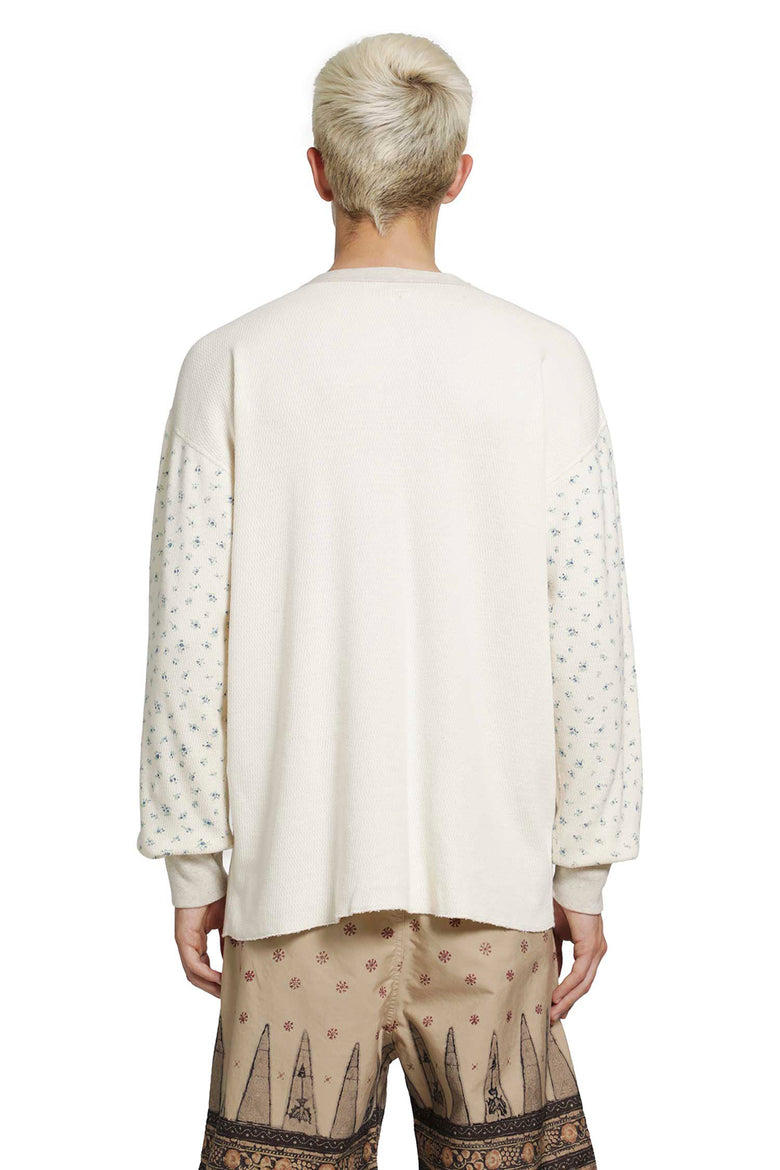 KAPITAL Waffle Jersey Calico Long Sleeve T-Shirt man