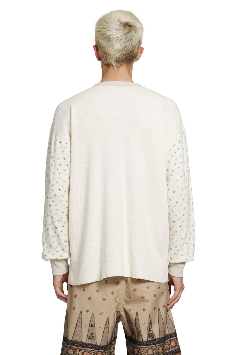 KAPITAL Waffle Jersey Calico Long Sleeve T-Shirt man