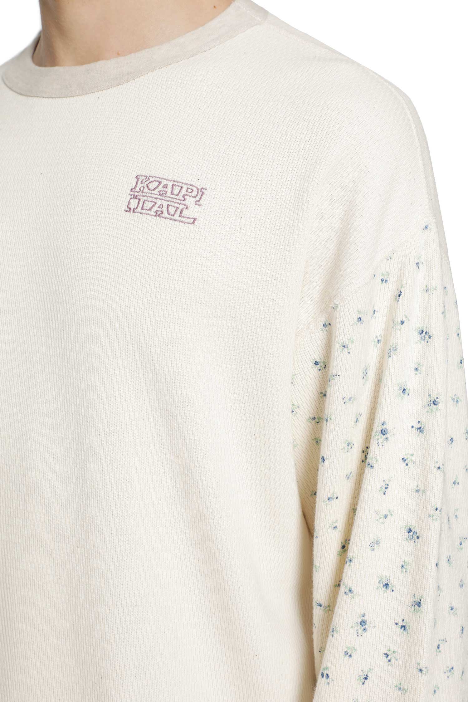 KAPITAL Waffle Jersey Calico Long Sleeve T-Shirt man