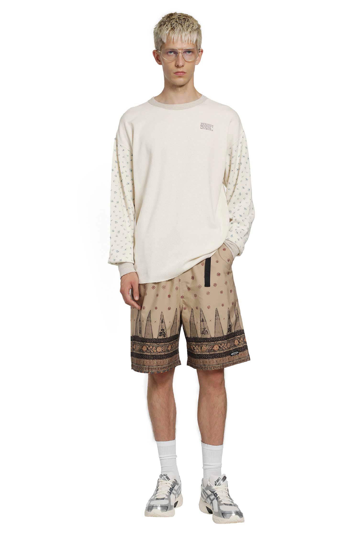 Waffle Jersey Calico Long Sleeve T-Shirt