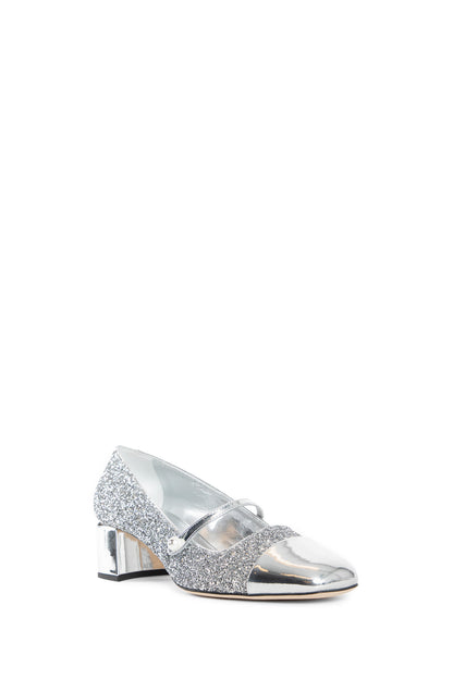 JIMMY CHOO WOMAN SILVER PUMPS