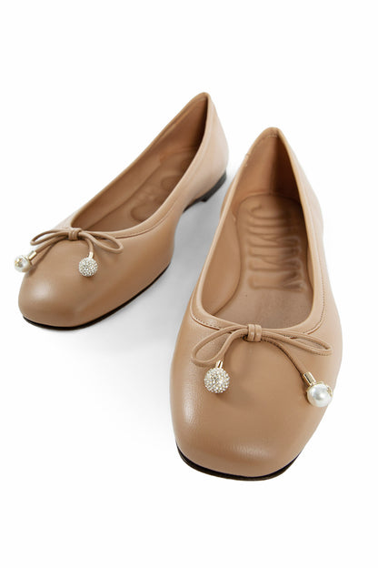 JIMMY CHOO WOMAN BEIGE FLATS