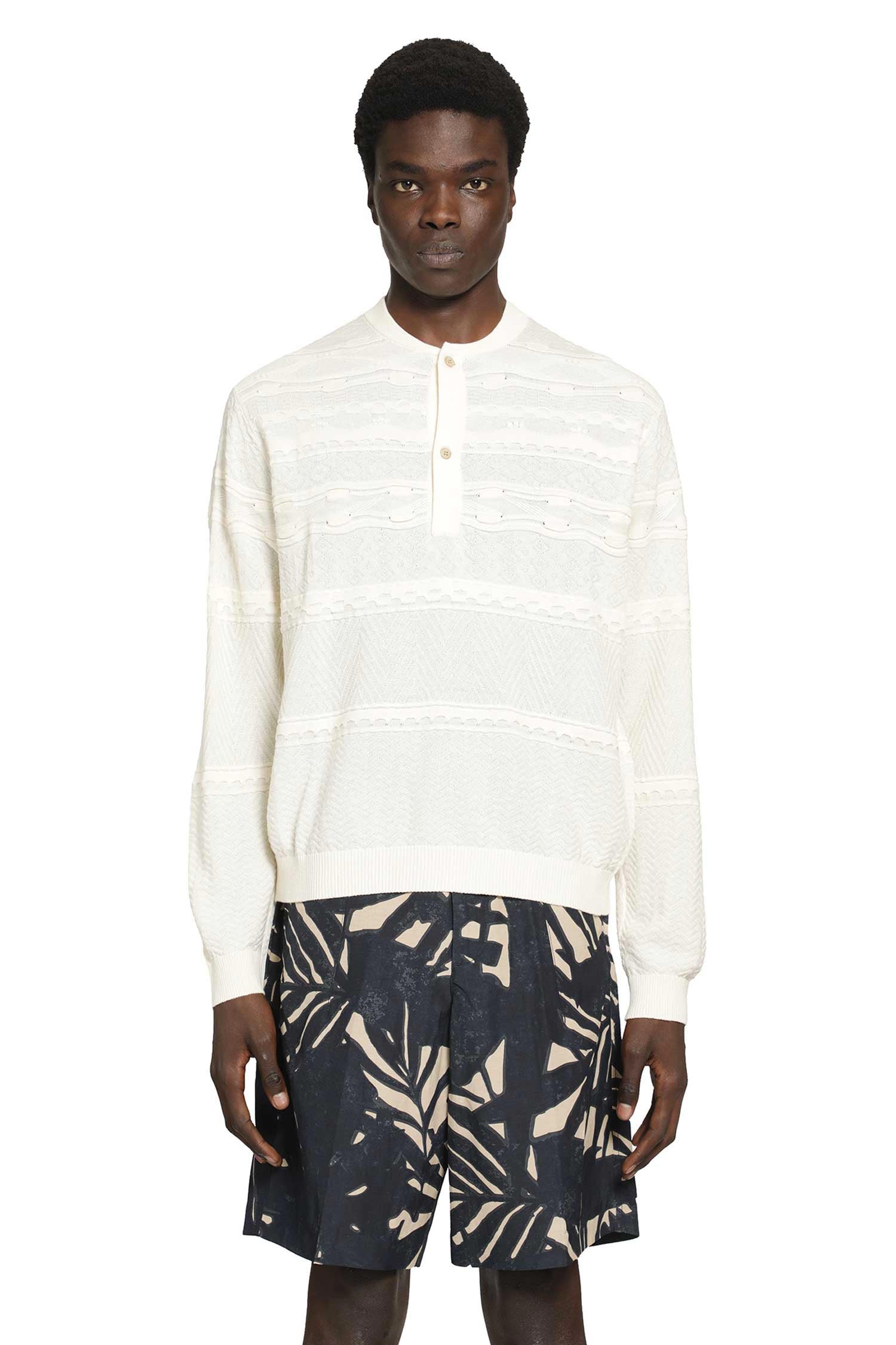 EMPORIO ARMANI Textured Knitted Sweater man