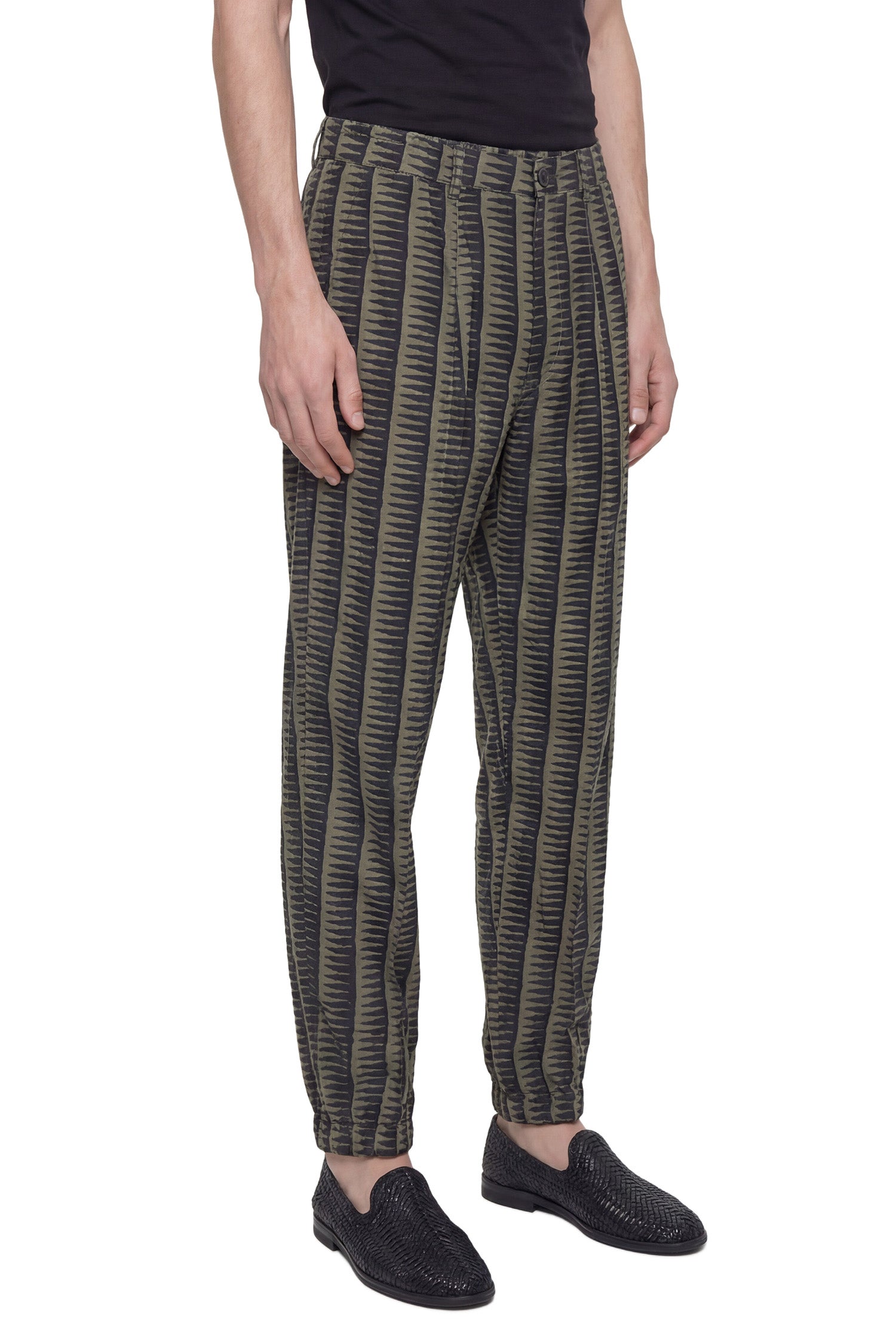 All-Over Print Lyocell-Blend Trousers