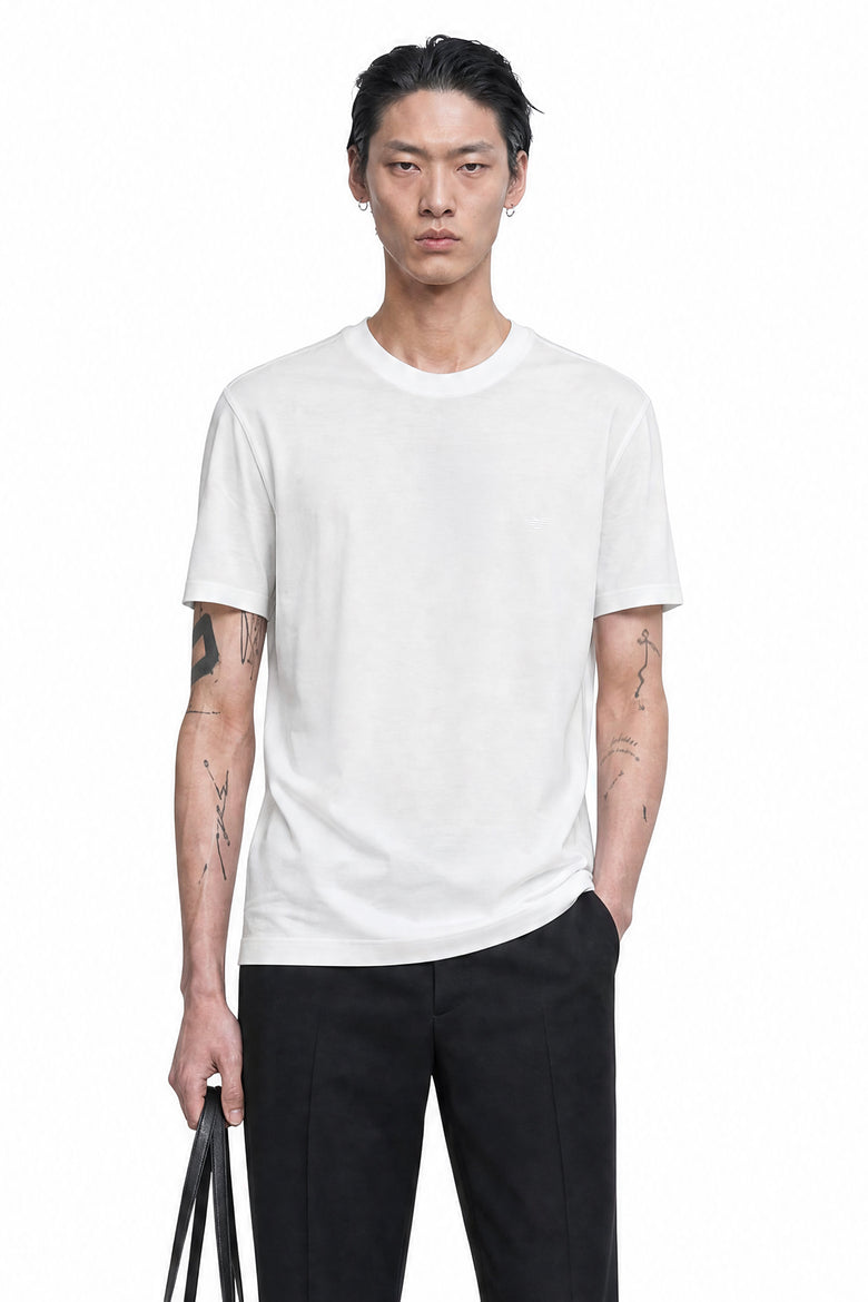 EMPORIO ARMANI Micro Eagle Embroidery Jersey T-Shirt man