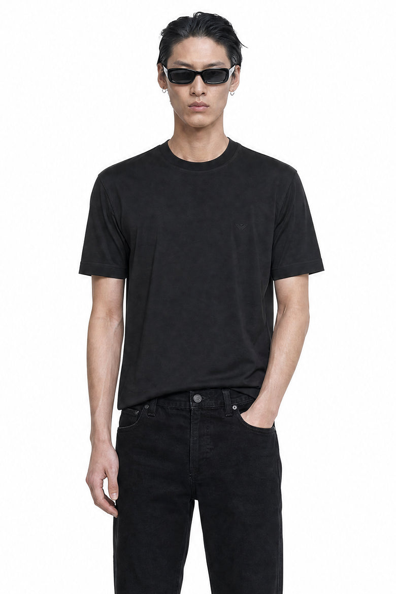 EMPORIO ARMANI Micro Eagle Embroidery Jersey T-Shirt man