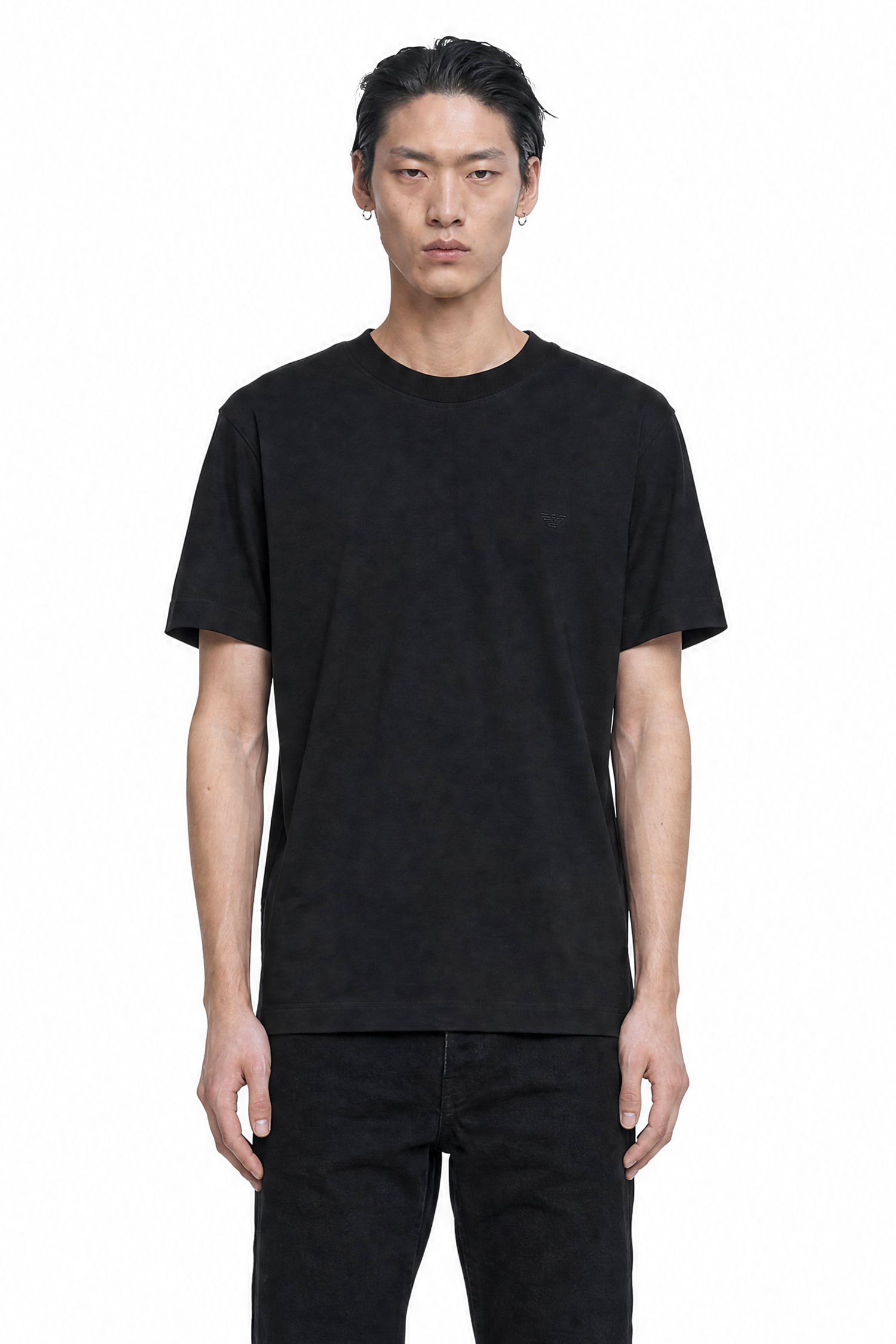 EMPORIO ARMANI Micro Eagle Embroidery Jersey T-Shirt man