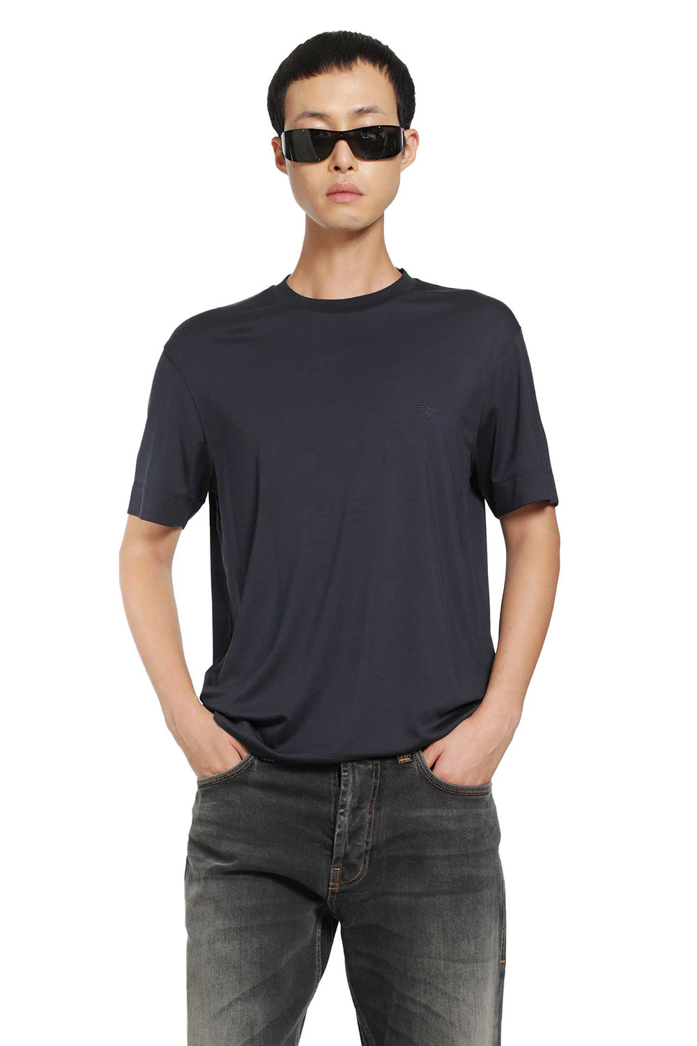 EMPORIO ARMANI Stretch Silk Modal T-Shirt man