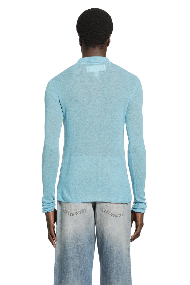 ERL Unisex Overdyed Heather Knit polo man