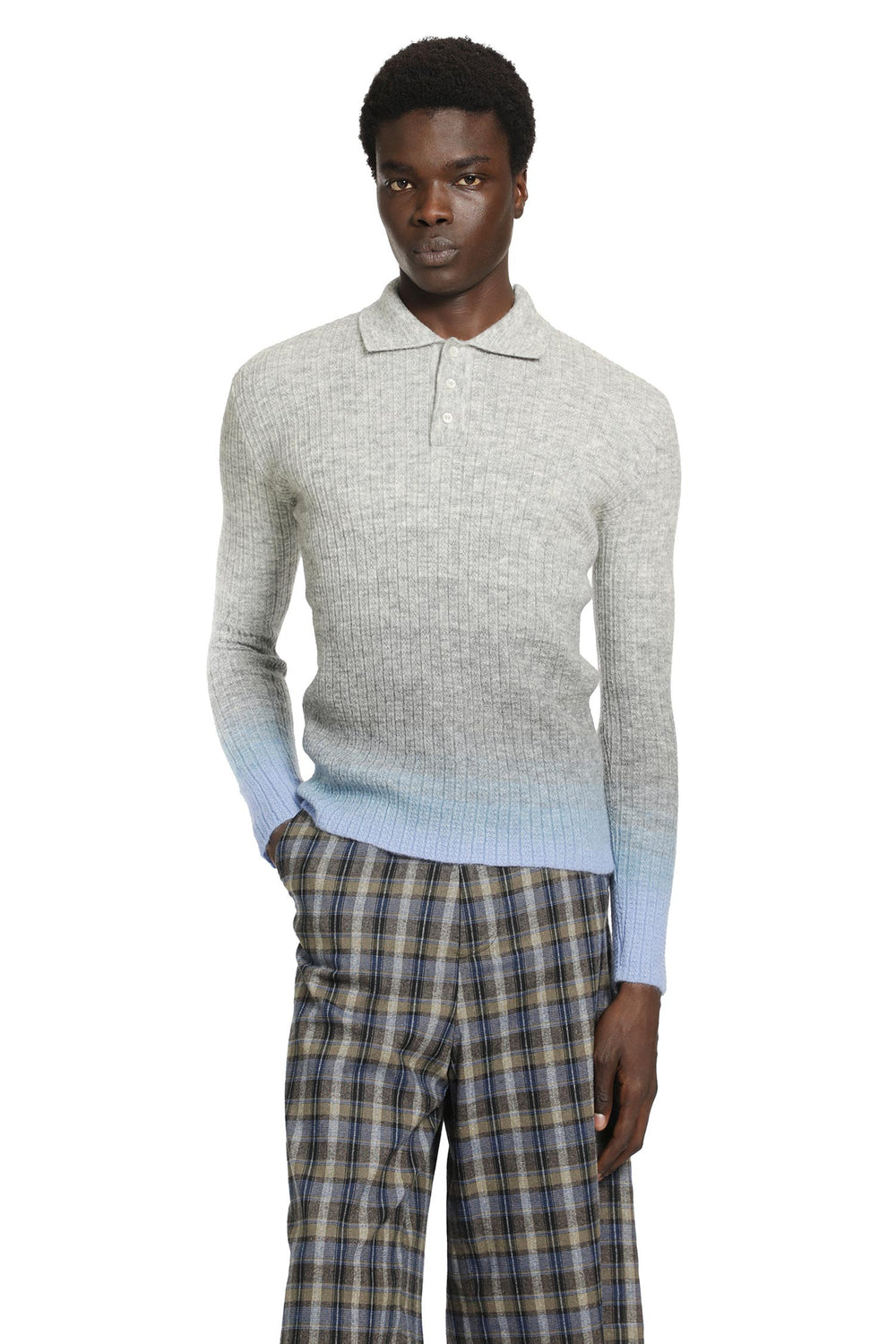 ERL Unisex Thin Gradient Knit Polo man