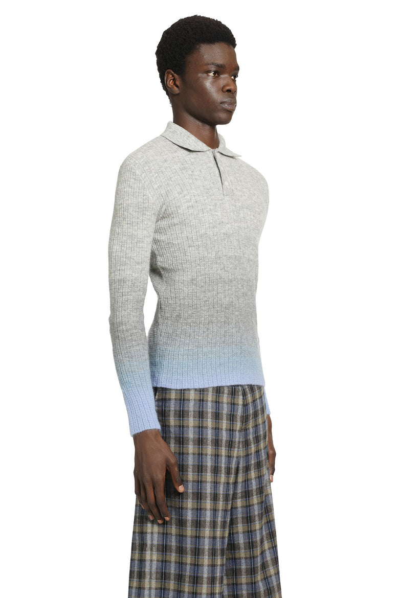 
              Unisex Thin Gradient Knit Polo
            