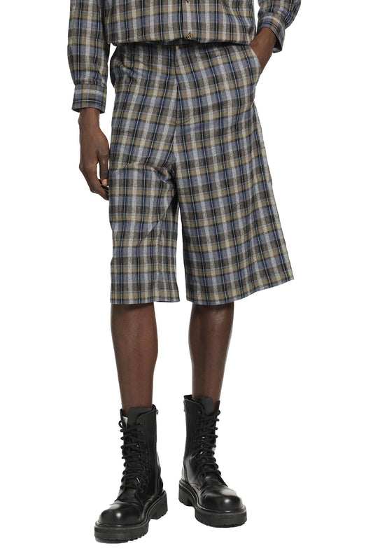 Checked Woven Shorts