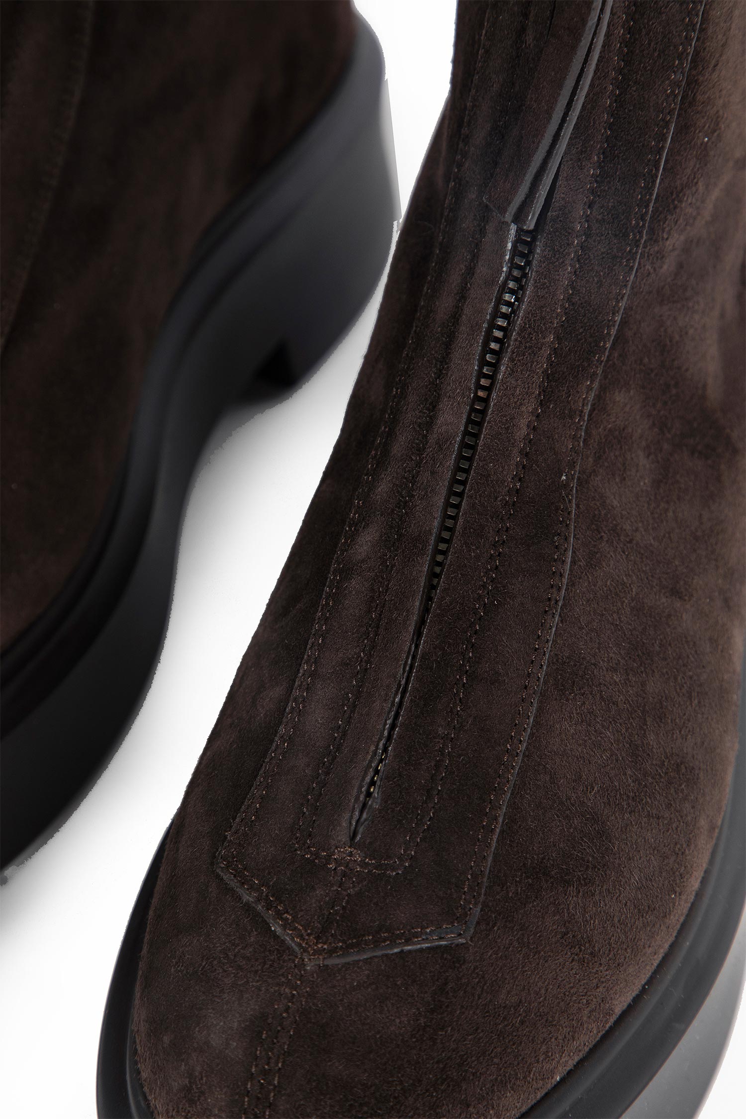Zipped Boot in Suede