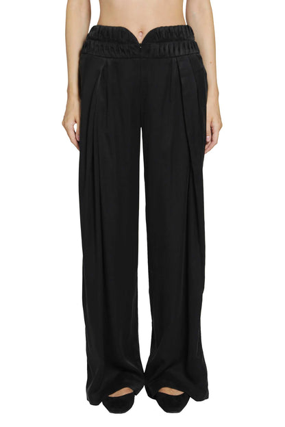 Georgina Cupro Pleated Trousers