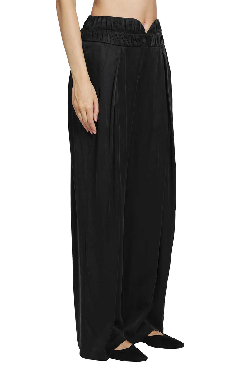 PAULINE DUJANCOURT Georgina Cupro Pleated Trousers woman