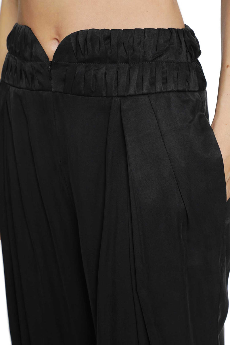 PAULINE DUJANCOURT Georgina Cupro Pleated Trousers woman