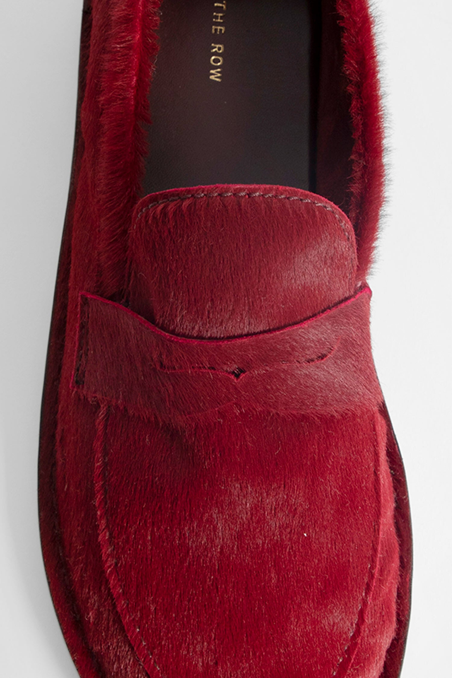 THE ROW WOMAN RED LOAFERS