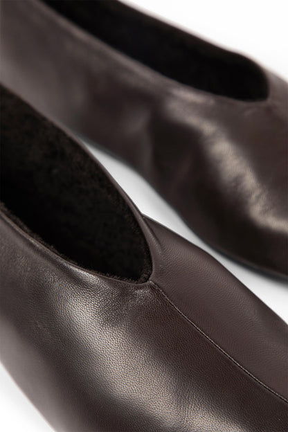 Stella Slippers in Leather and Shearling