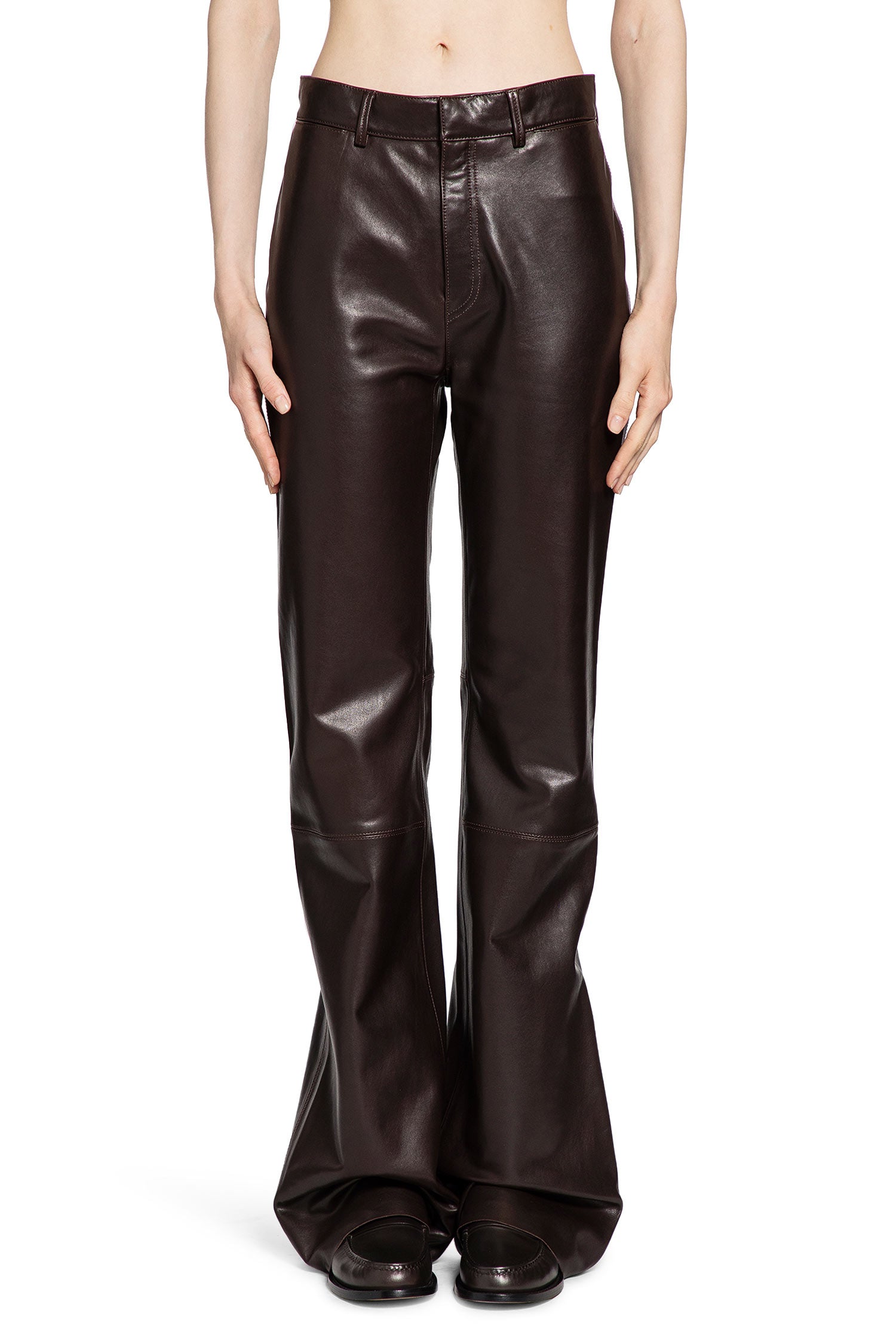 PETAR PETROV WOMAN BROWN TROUSERS