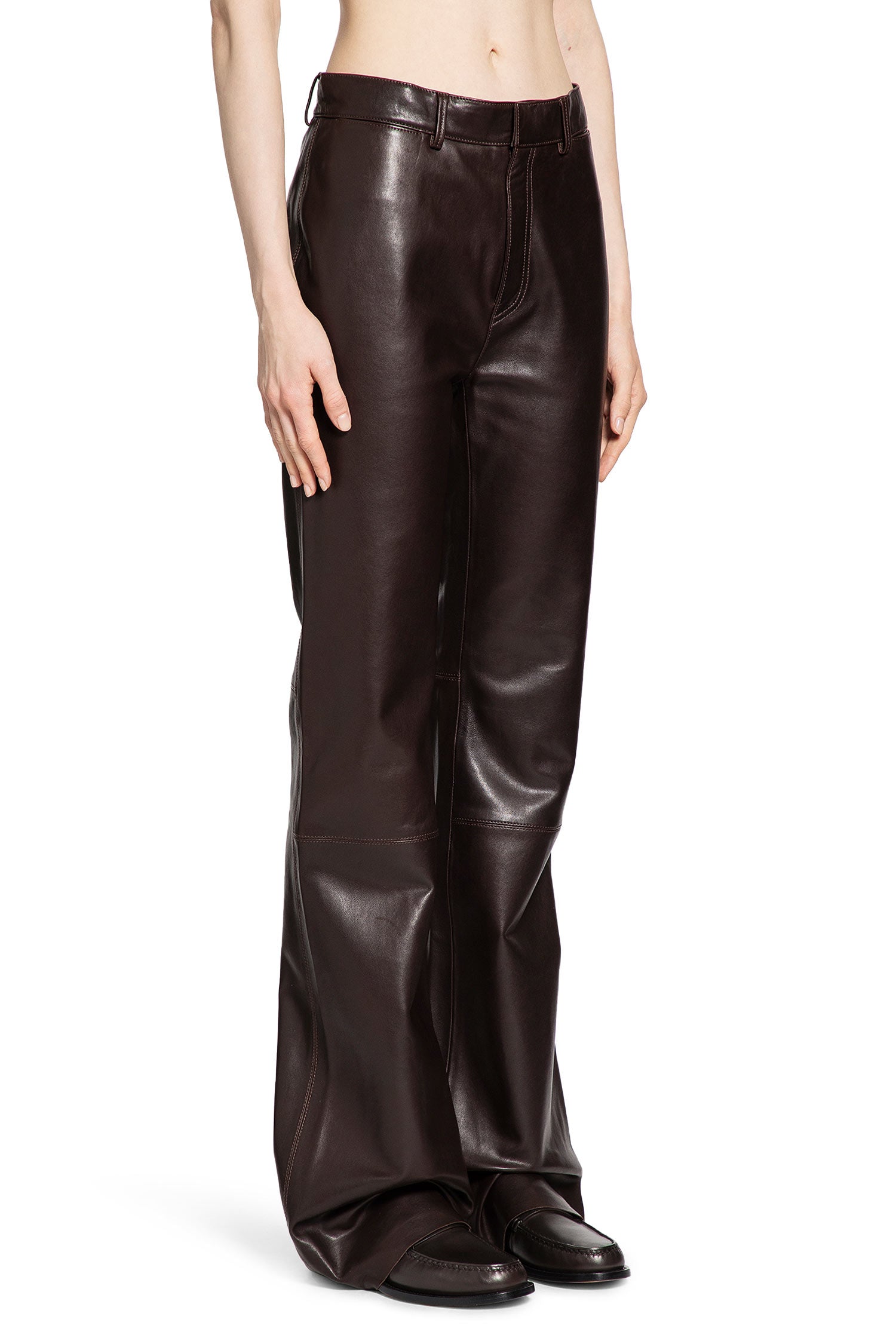PETAR PETROV WOMAN BROWN TROUSERS