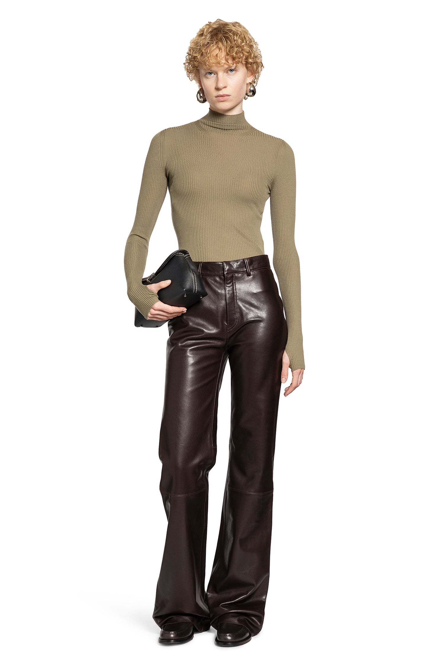 PETAR PETROV WOMAN BROWN TROUSERS