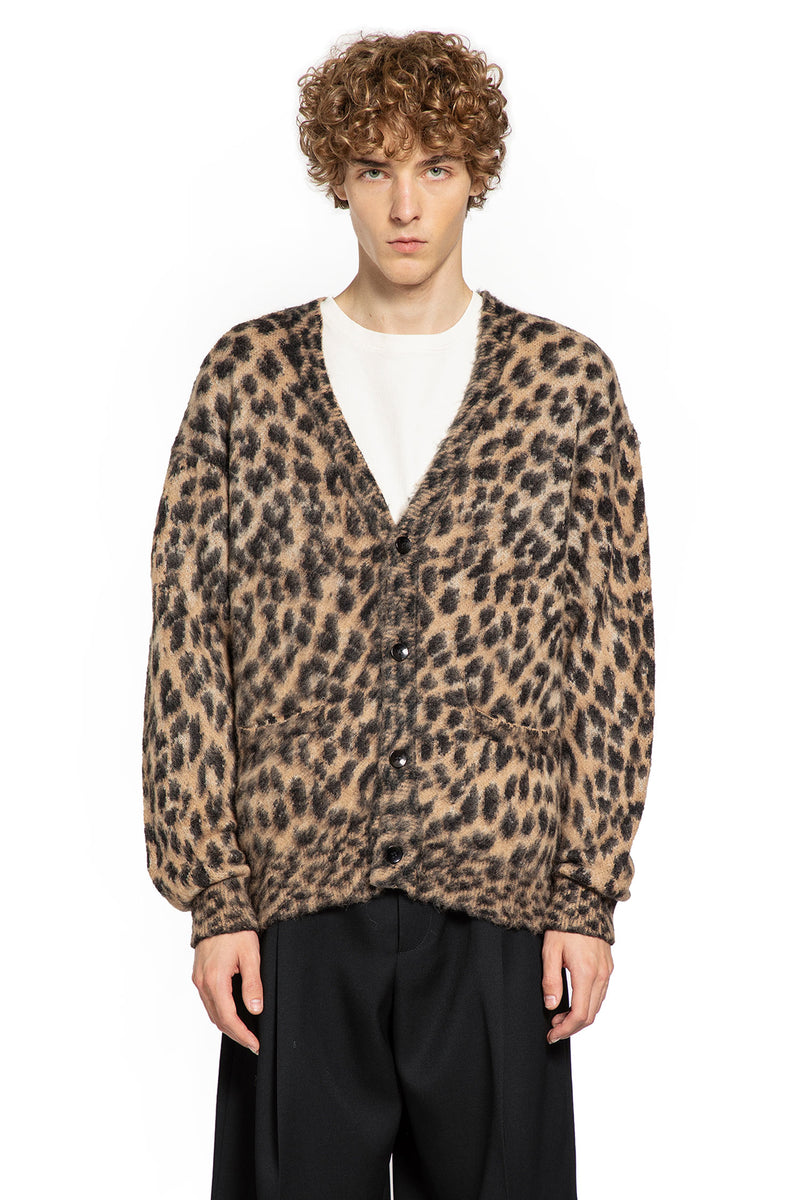 Brushed Alpaca Wool Leopard Cardigan