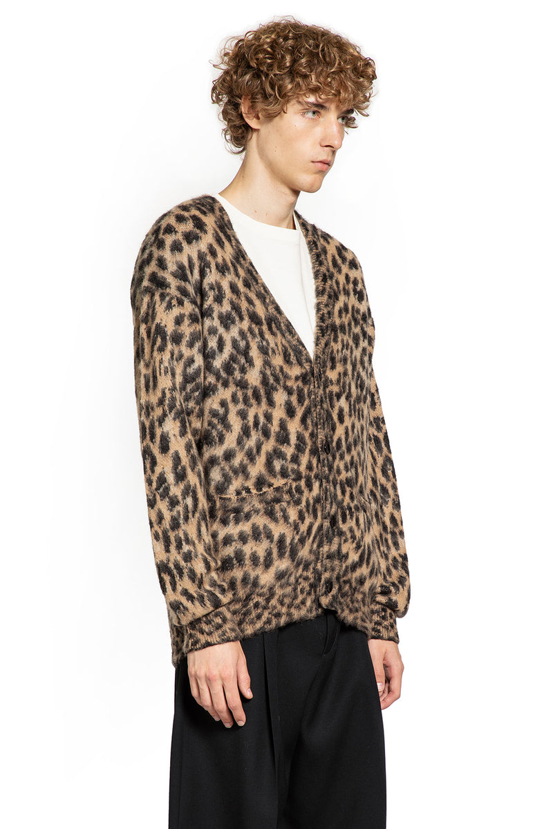 Brushed Alpaca Wool Leopard Cardigan