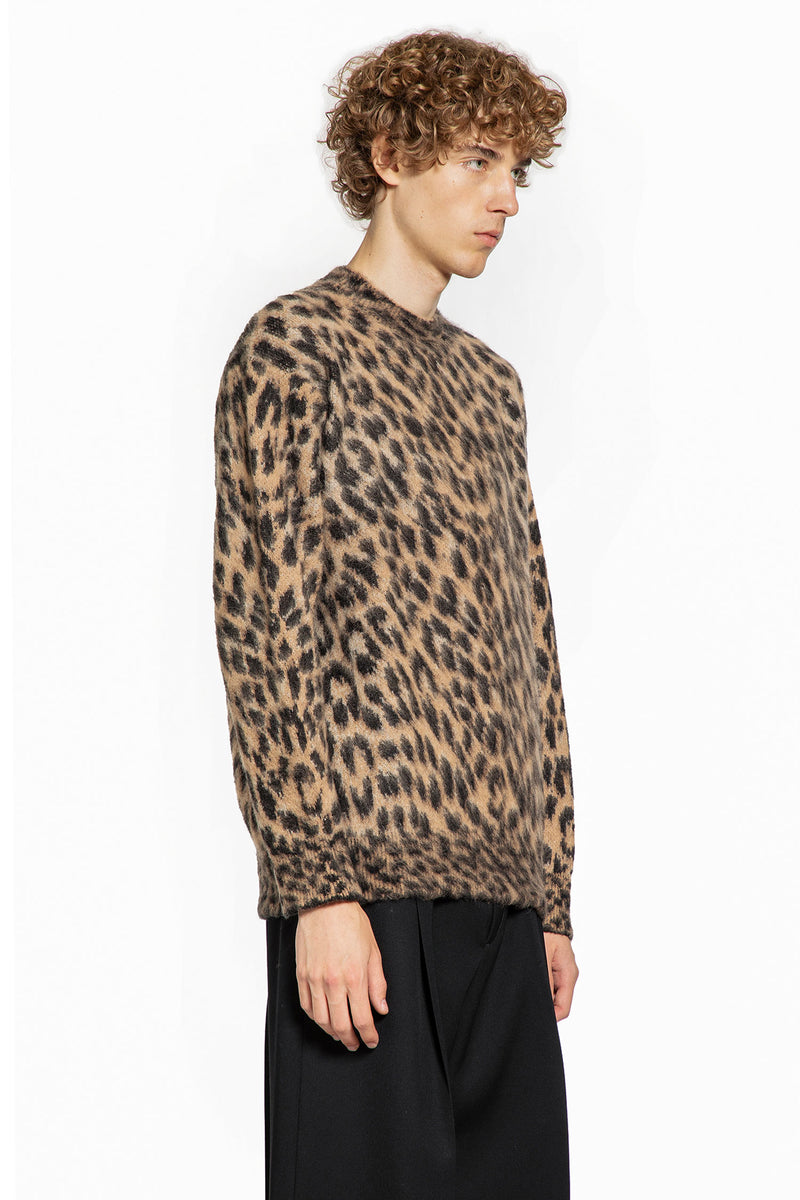 Brushed Alpaca Wool Leopard Sweater