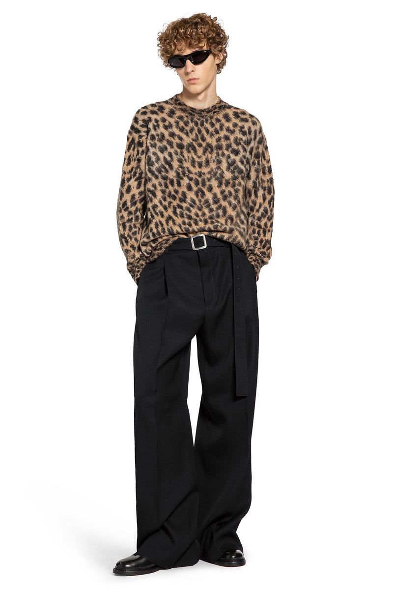 Brushed Alpaca Wool Leopard Sweater