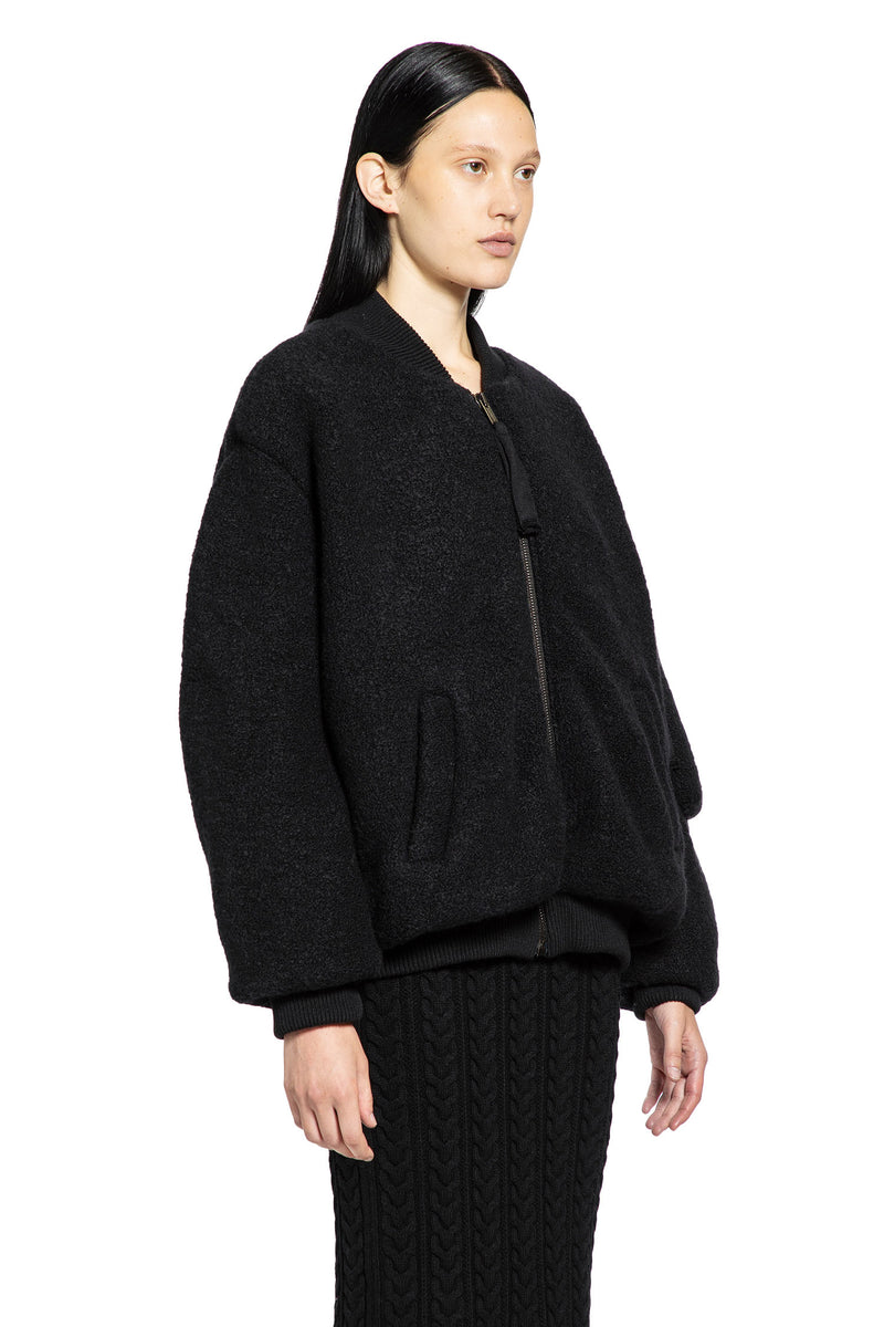 Bouclé Knit Bomber Jacket