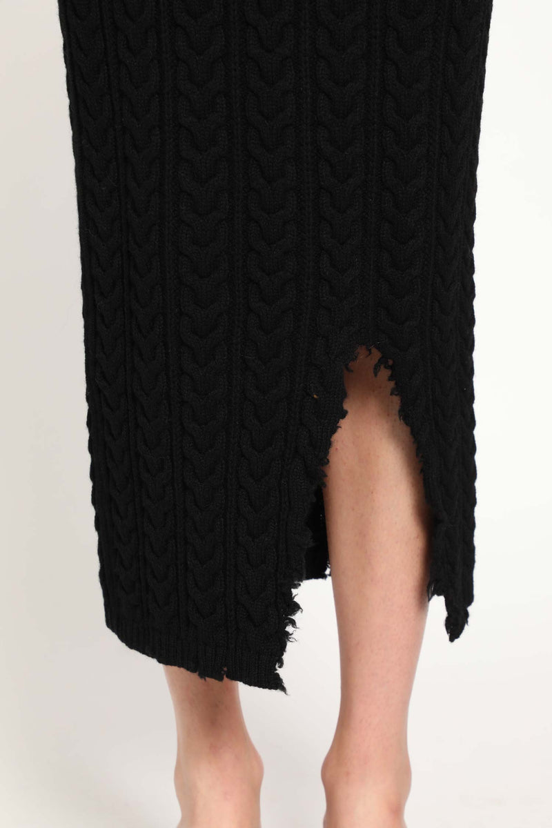 Knit Skirt with Slit