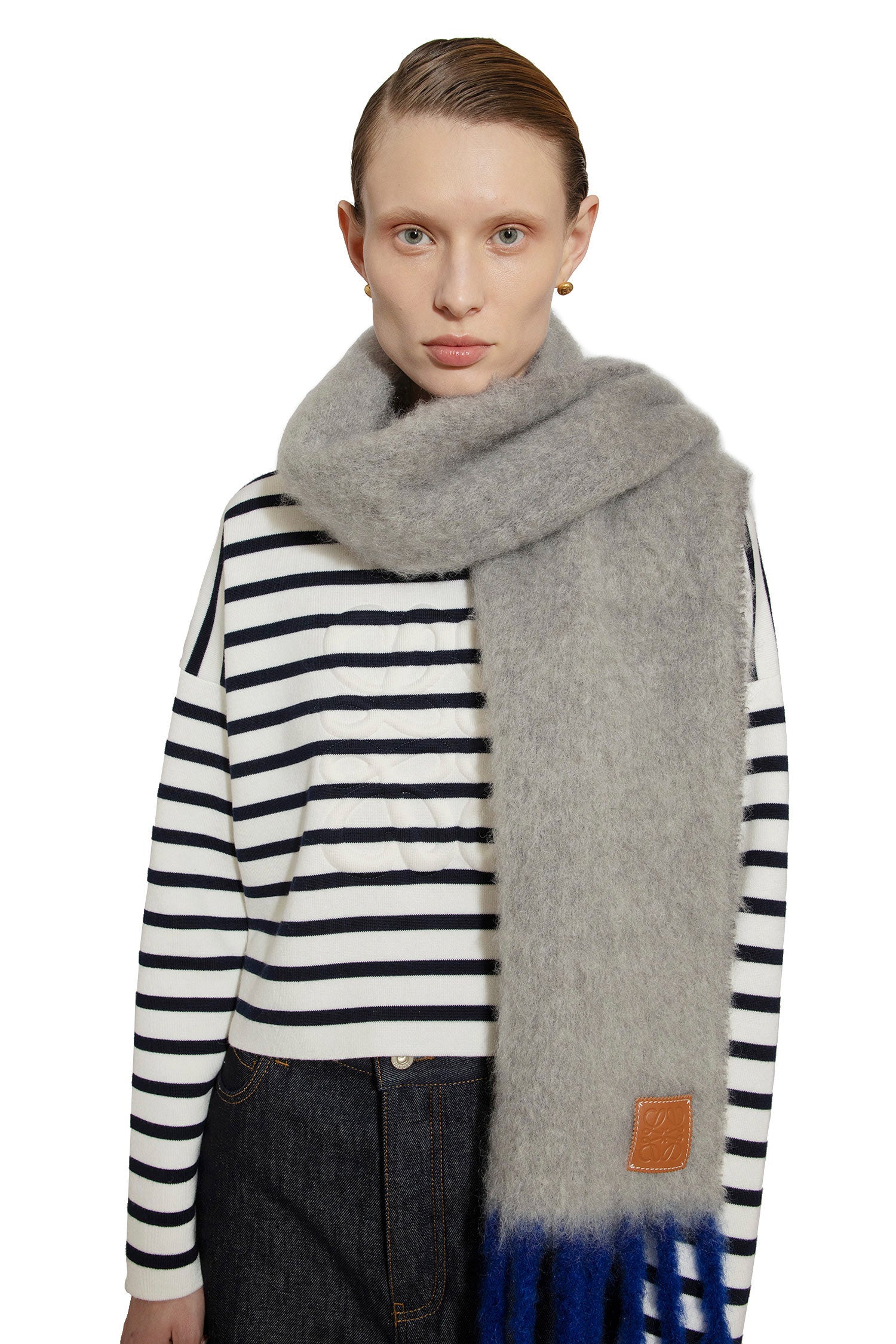 LOEWE UNISEX GREY SCARVES