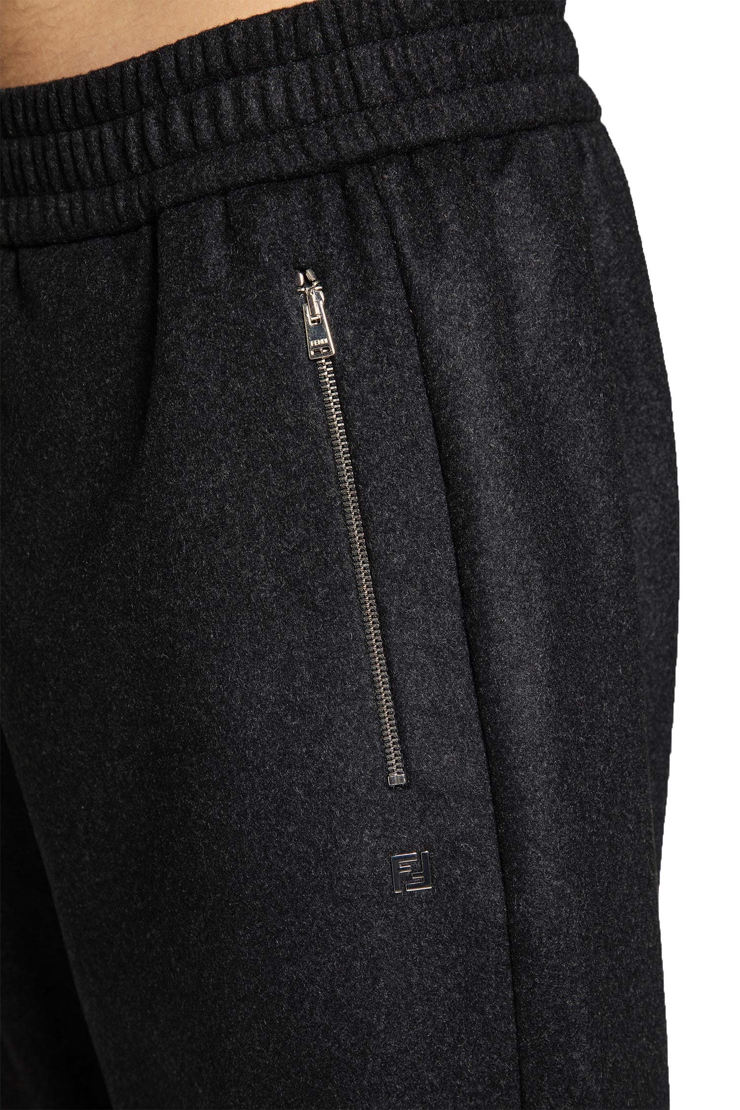 FENDI MAN BLACK TROUSERS