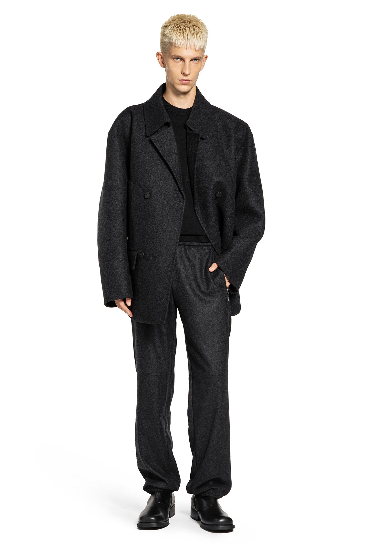 FENDI MAN BLACK TROUSERS