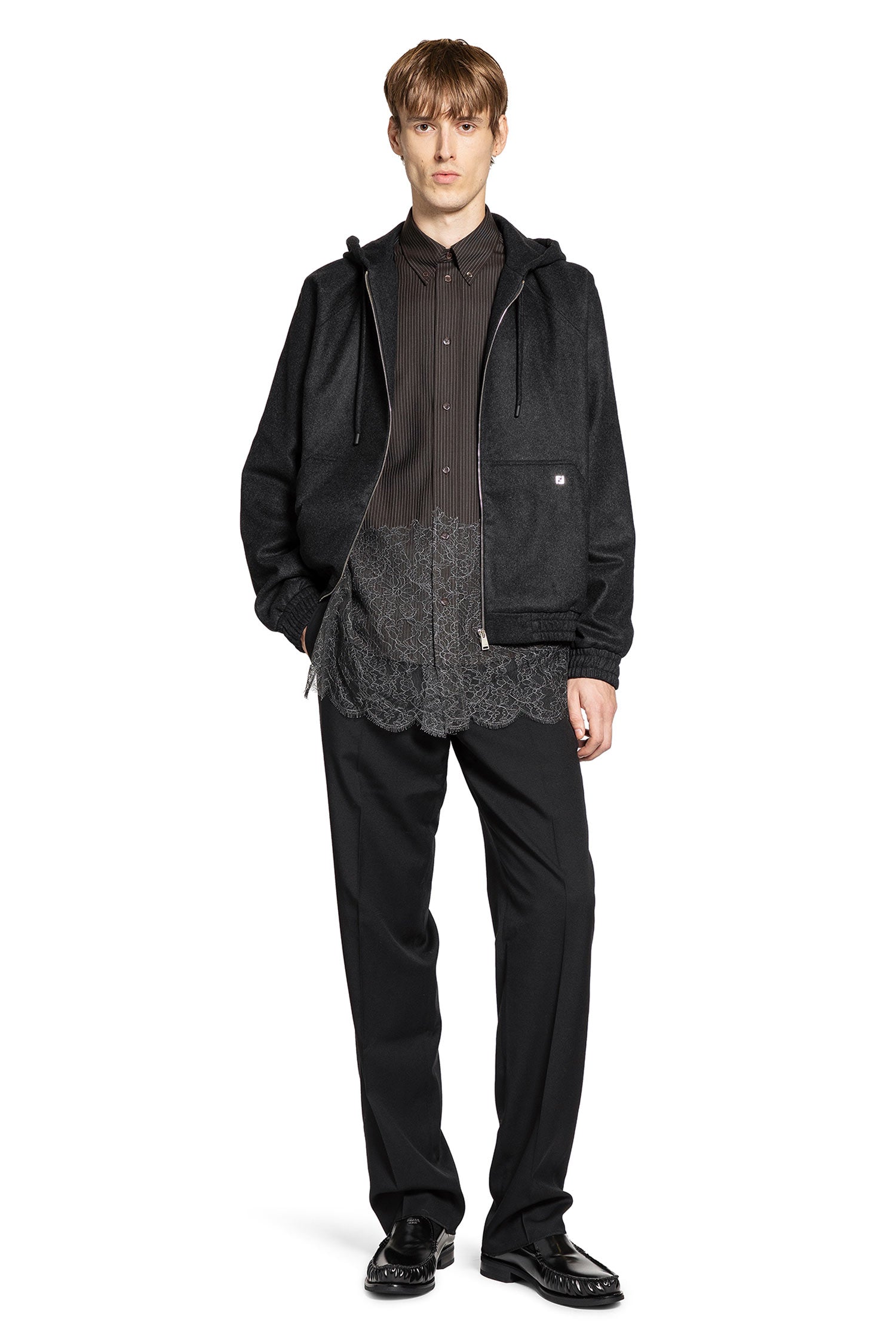 Cashmere Zip-Up Hoodie