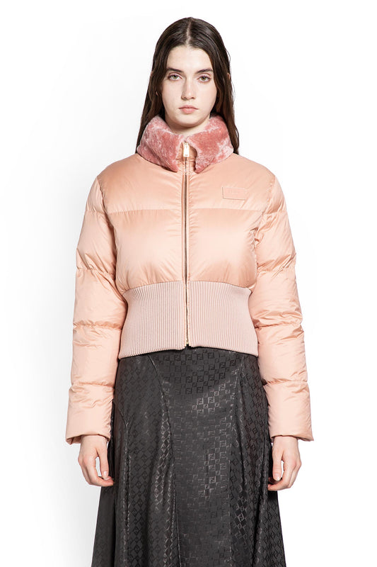 Nylon and Shearling Down Jacket