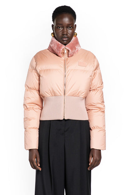 Nylon and Shearling Down Jacket