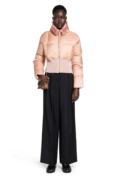 Nylon and Shearling Down Jacket