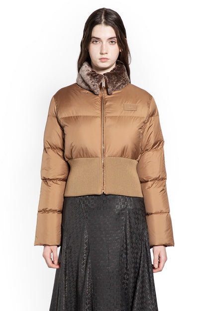 Nylon and Shearling Down Jacket