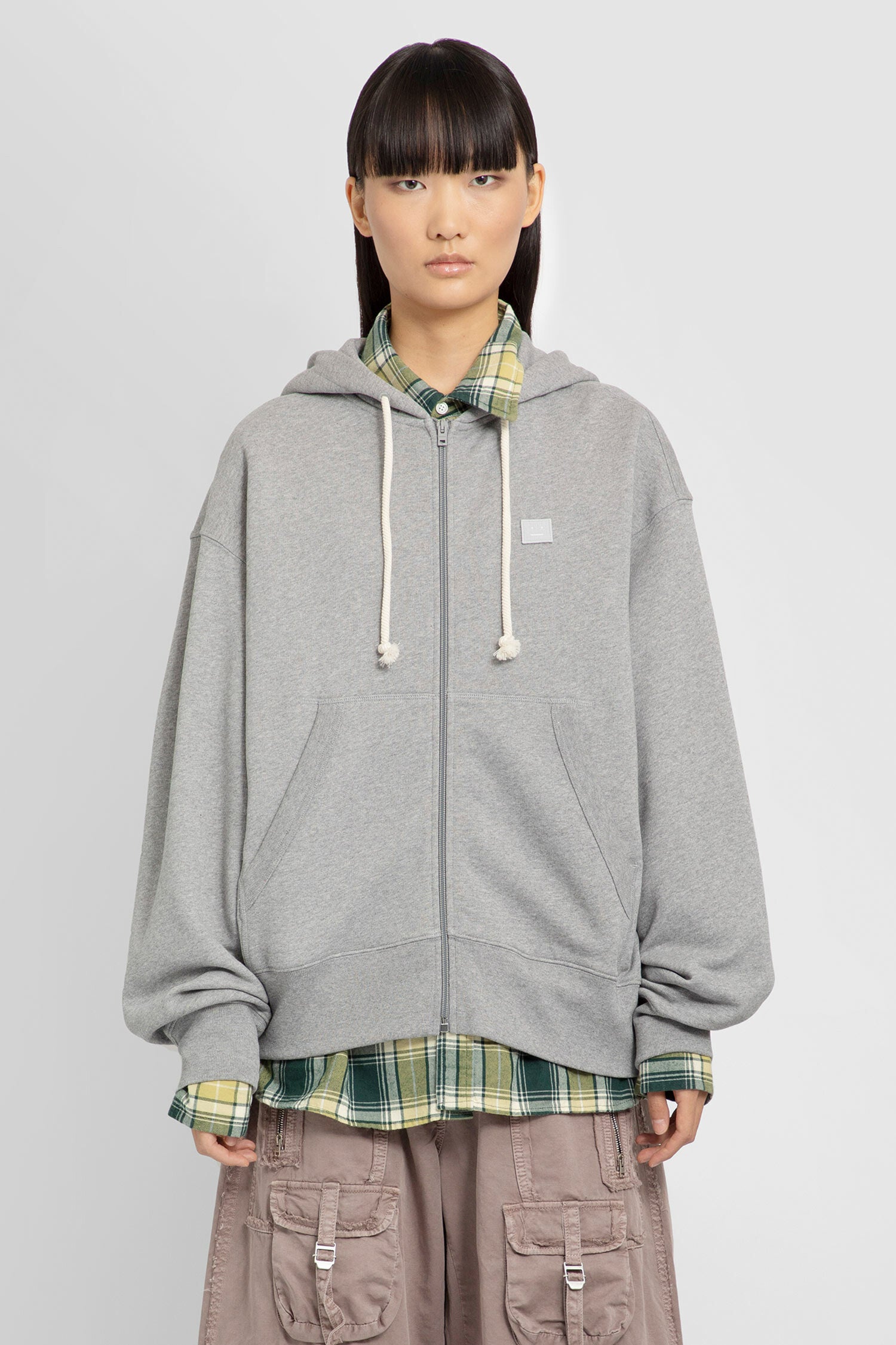 ACNE STUDIOS WOMAN GREY SWEATSHIRTS