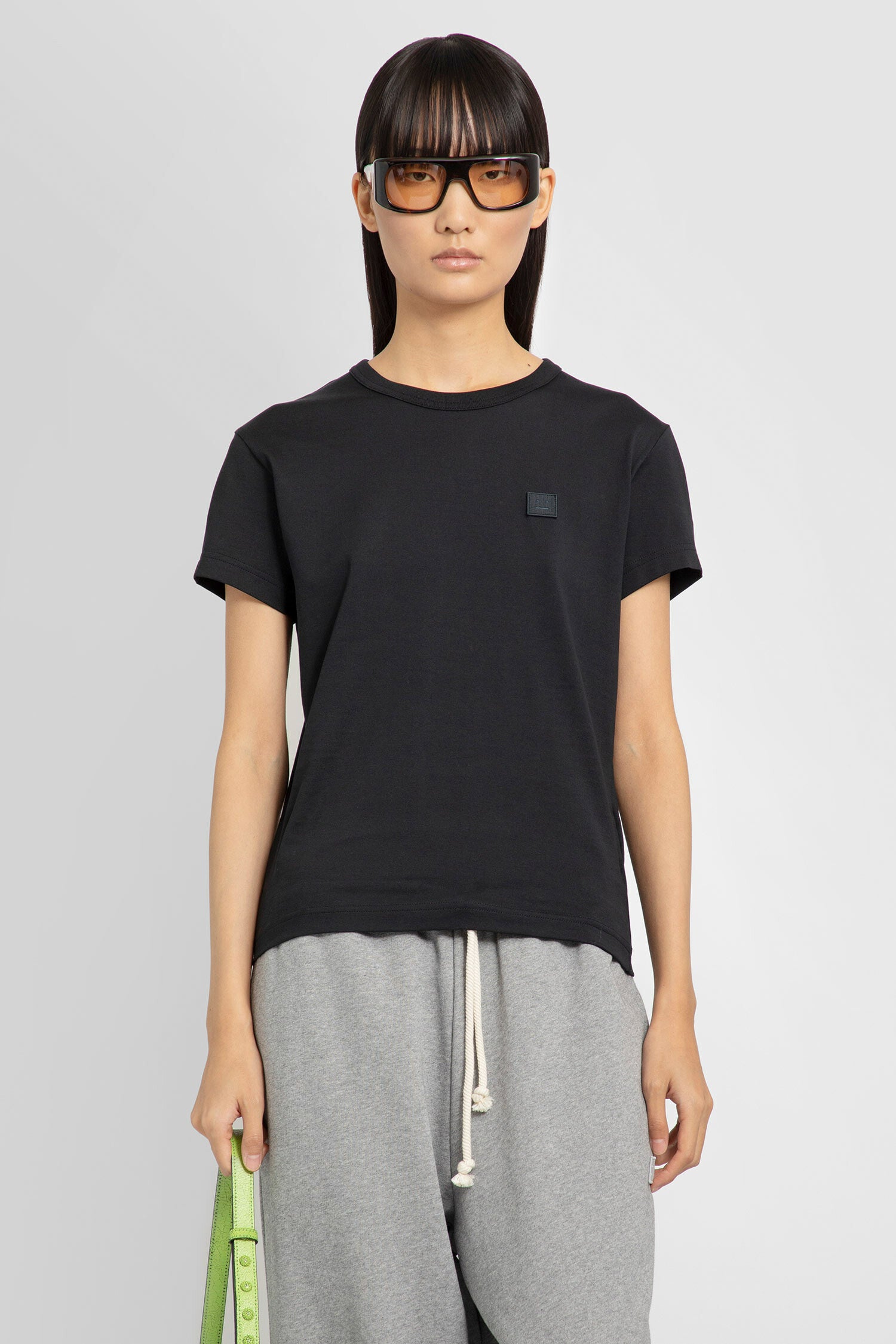 ACNE STUDIOS WOMAN BLACK T-SHIRTS