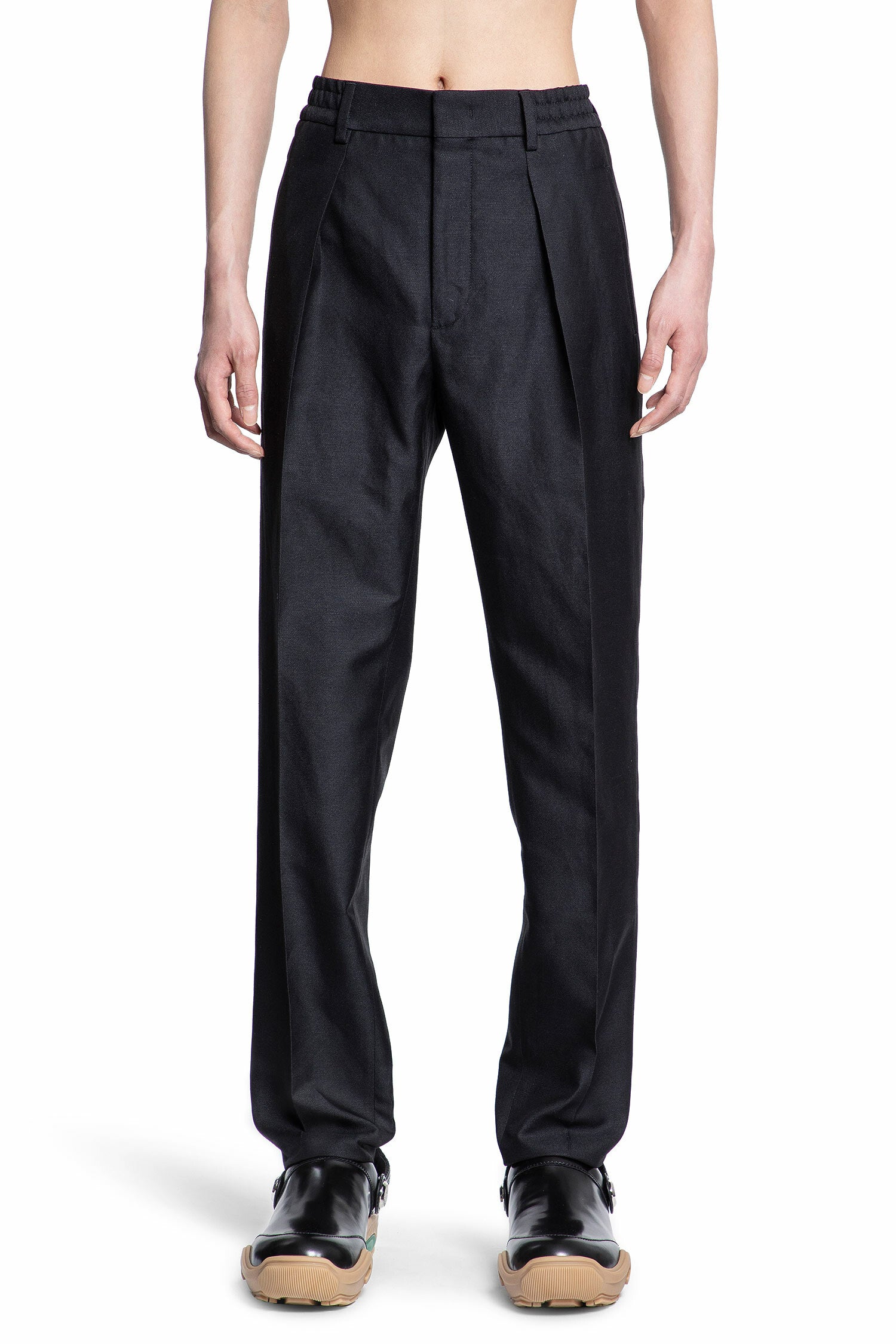 FENDI MAN BLACK TROUSERS