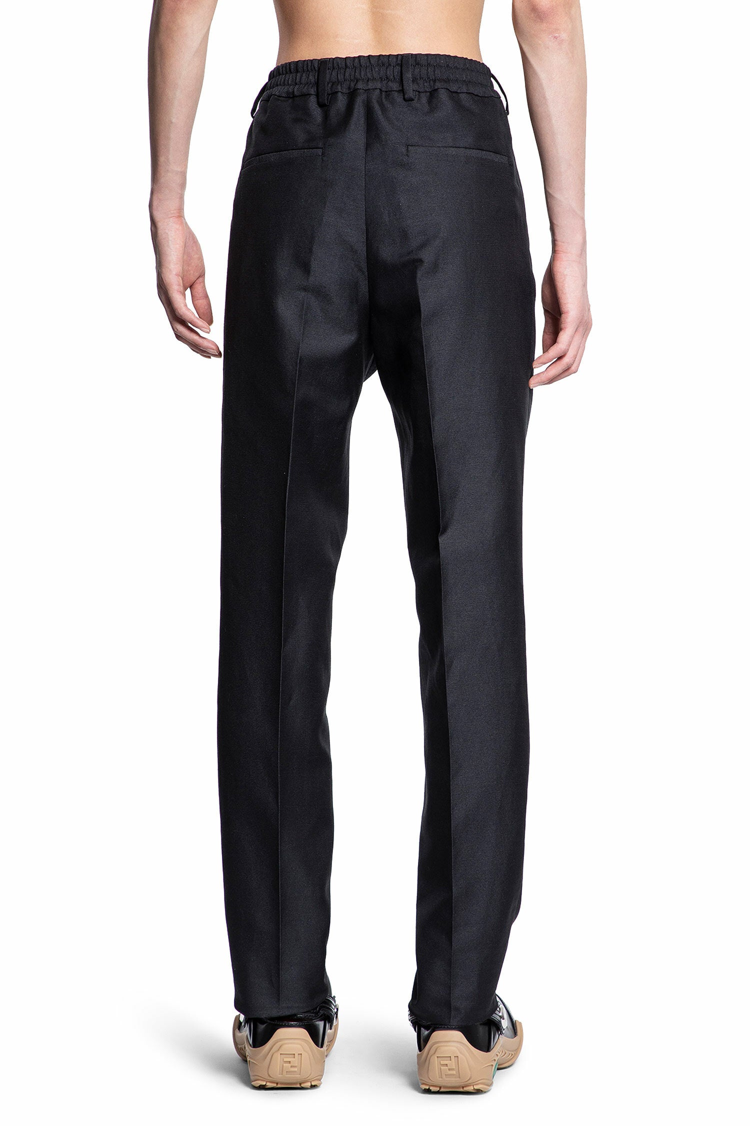 FENDI MAN BLACK TROUSERS