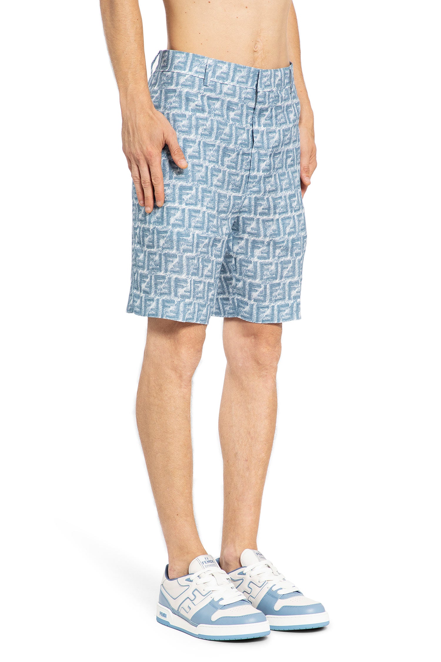 FENDI MAN BLUE SHORTS & SKIRTS