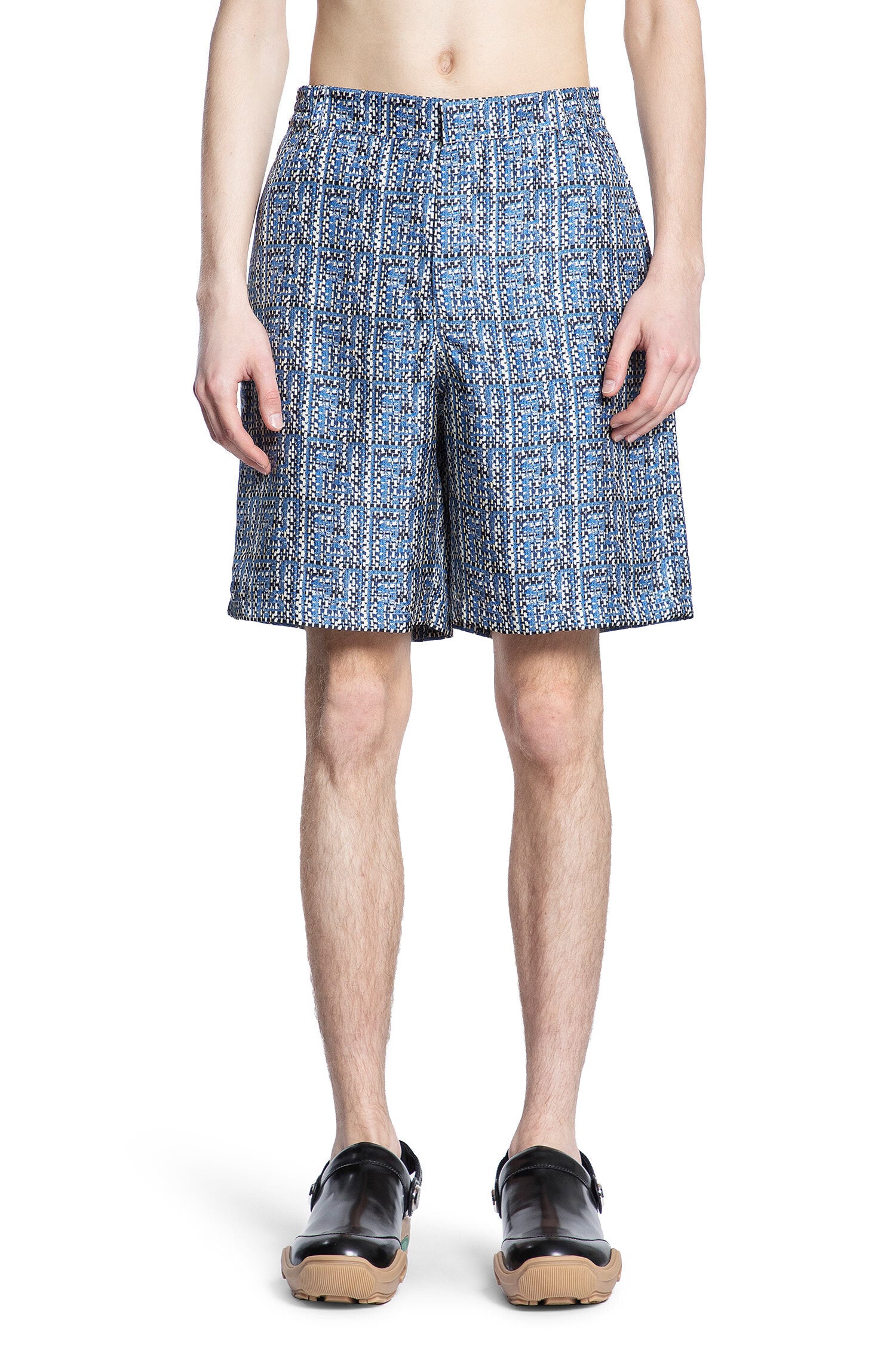 FENDI MAN BLUE SHORTS & SKIRTS