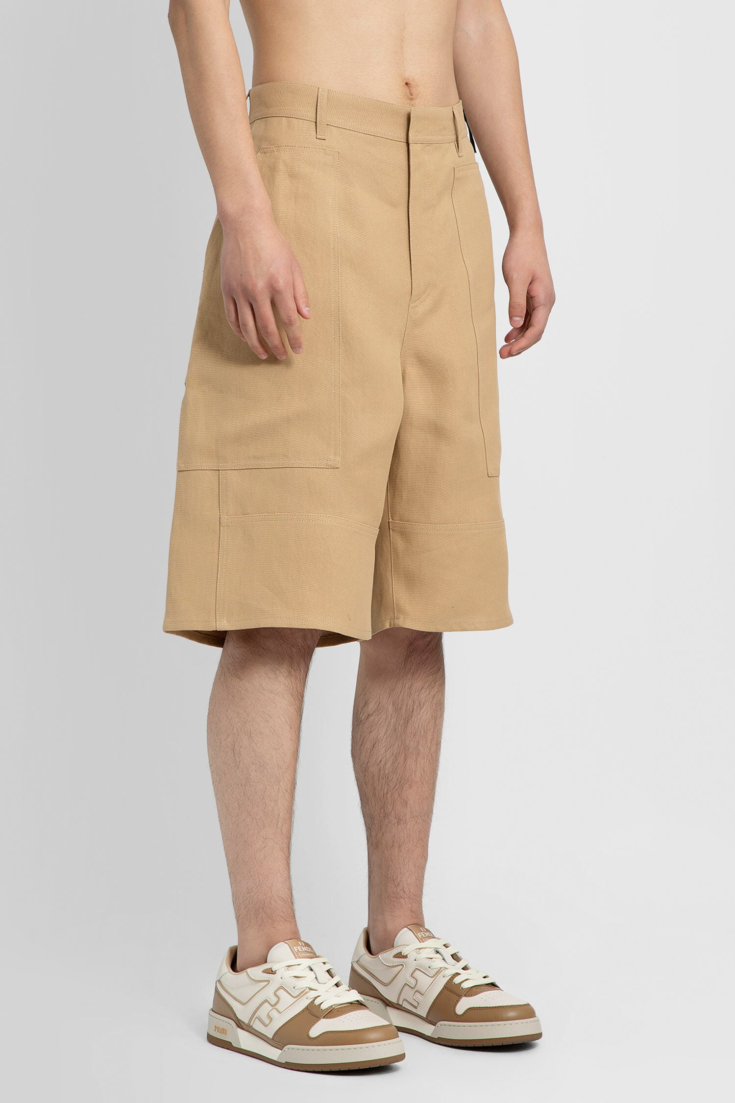 FENDI MAN BEIGE SHORTS & SKIRTS