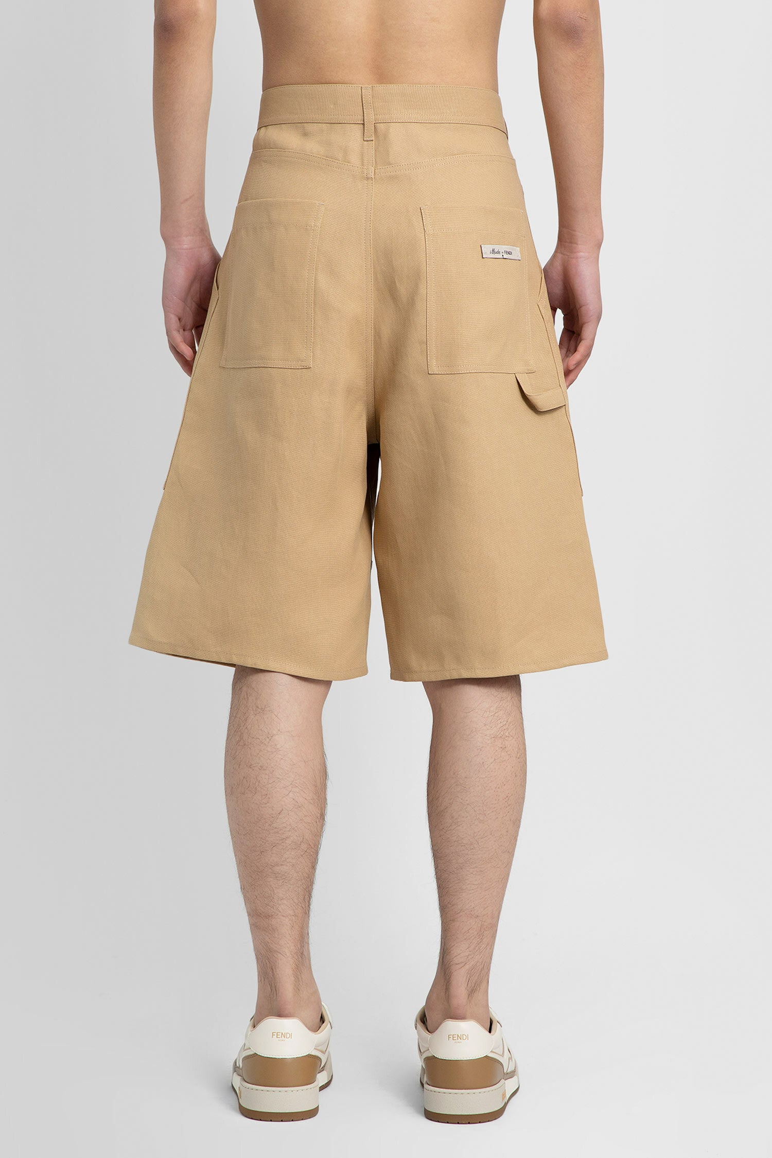 FENDI MAN BEIGE SHORTS & SKIRTS