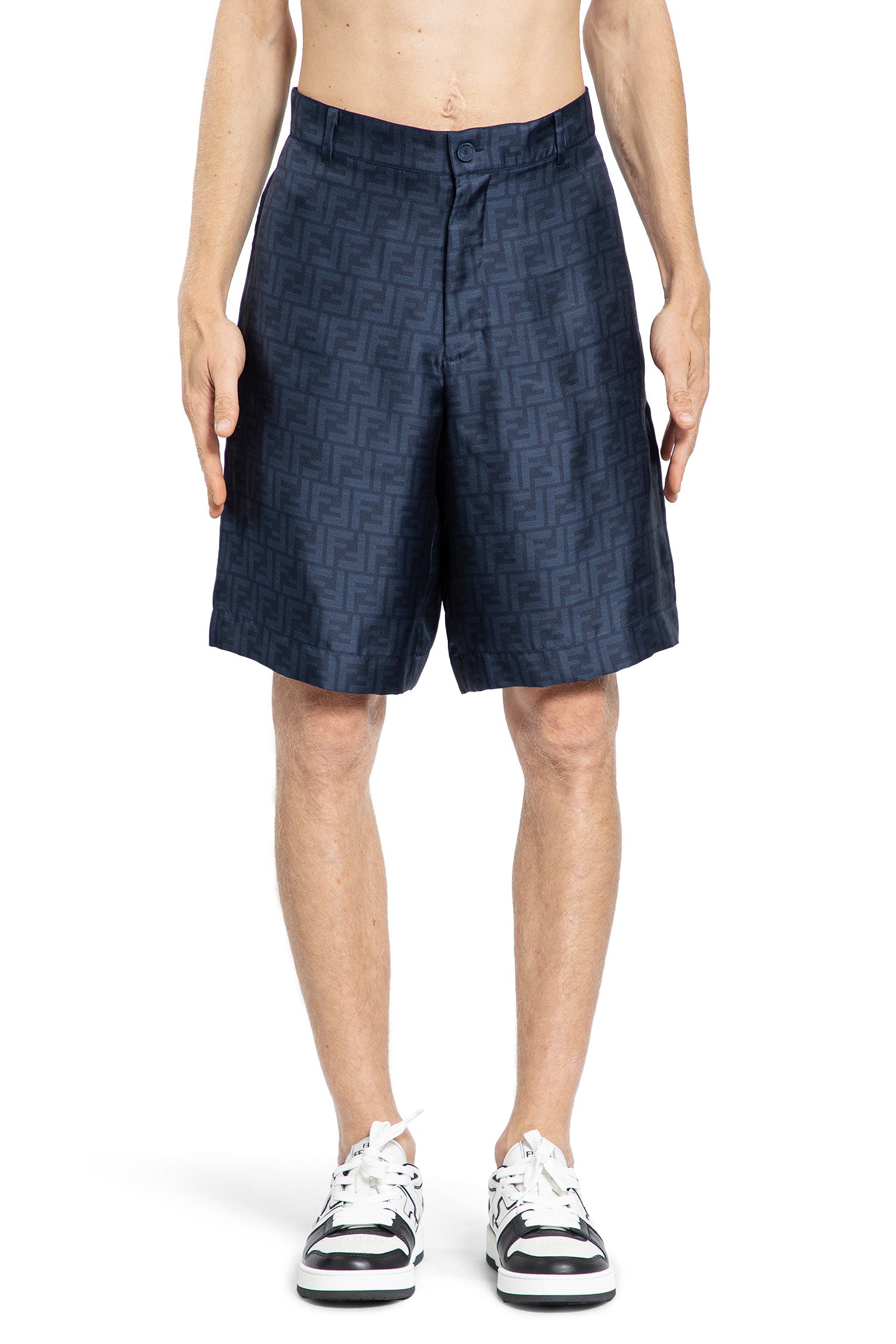 FENDI MAN BLUE SHORTS & SKIRTS